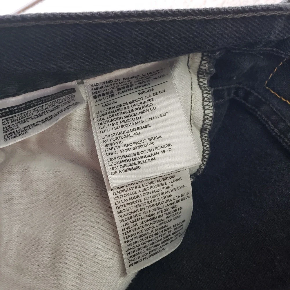 Levis 550 Relaxed Fit Jeans Mens 36x36 (fits 34x34) Black Denim Tapered Casual